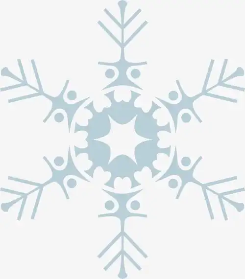 蓝色线条雪花免抠素材免费下载_觅元素51yuansu.com