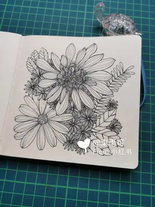 针管笔手绘no168线描画插画