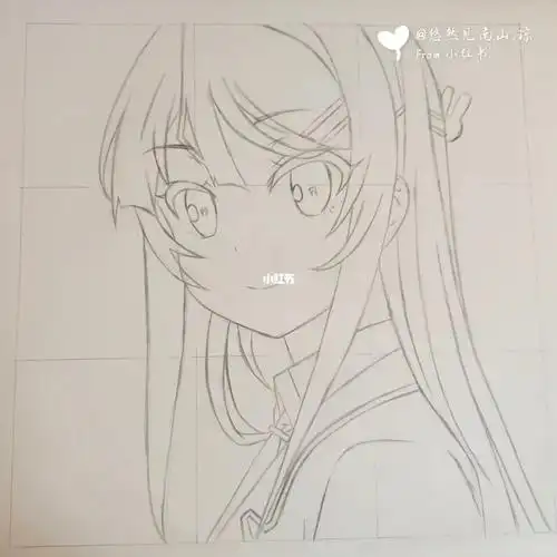 樱岛麻衣绘画过程