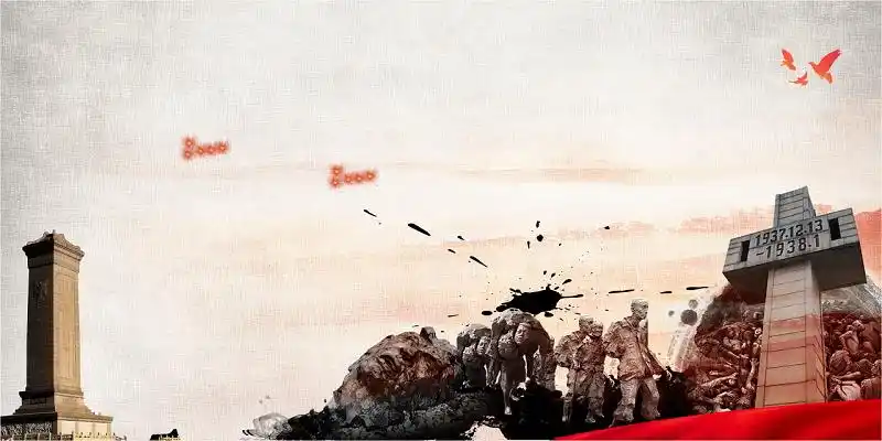 历史战争铭记国家公祭日南京大屠杀背景素材