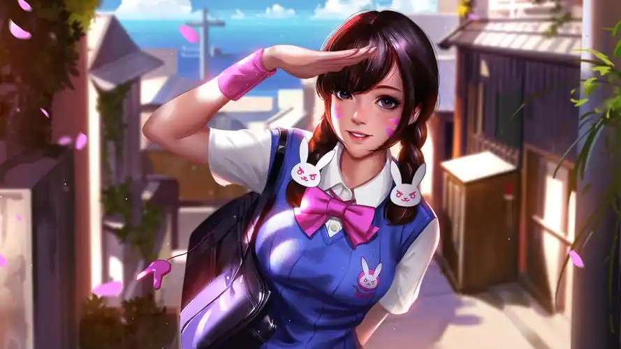 dva守望先锋2k电脑壁纸高清大图预览1920x1080_游戏壁纸下载_墨鱼