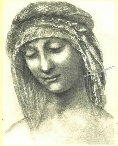 达芬奇《微笑的圣安妮》经典素描