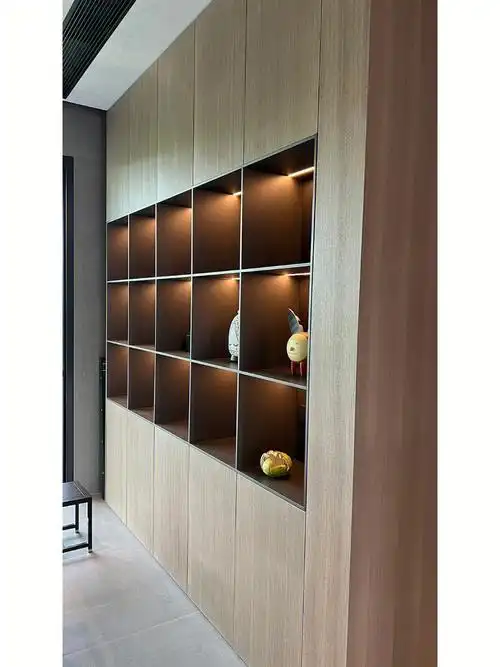 茶室柜客厅展示柜带灯金属柜