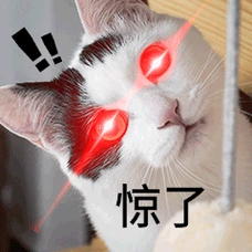 猫咪吃惊红眼特效表情包