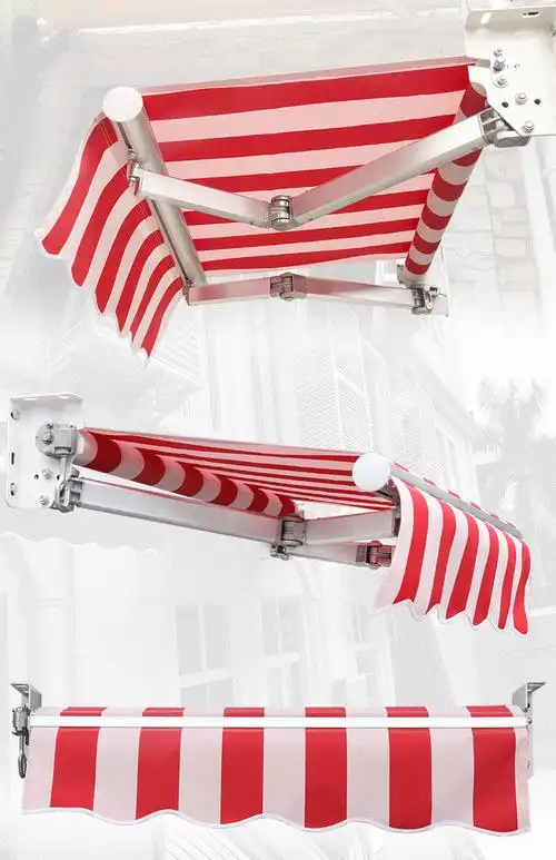 岩立伸缩雨棚折叠帐篷挡雨蓬户外阳台铝合金雨搭手摇式停车收缩遮阳棚