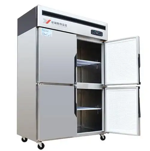 四门双机双温冷藏柜 酒店商用厨房设备 四门冷冻冰柜餐饮设备