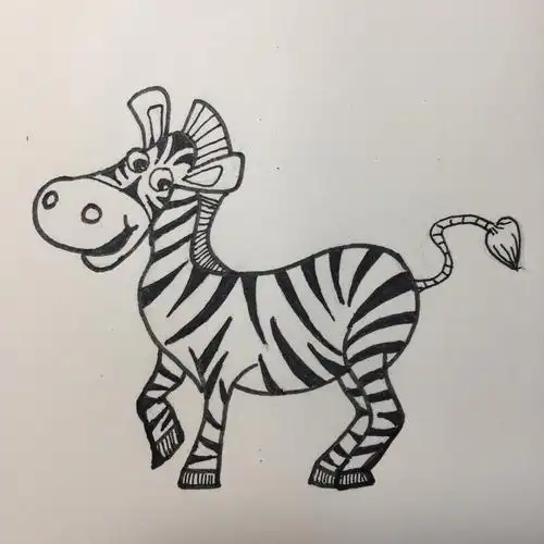 跟纳豆学黑白手绘简笔画之不知死期将近的斑马