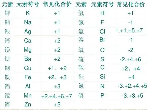 4  化学式与化合价  课件(人教版九年级上)(1) 元素 元素符号 常见