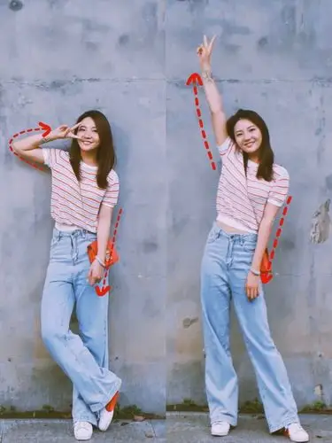 站姿拍照动作合集摆出腿长一米八一学就会