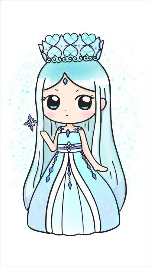 画叶罗丽冰公主, 冰公主简笔画 萌萌画画教程