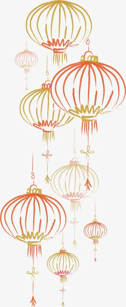 矢量手绘灯笼