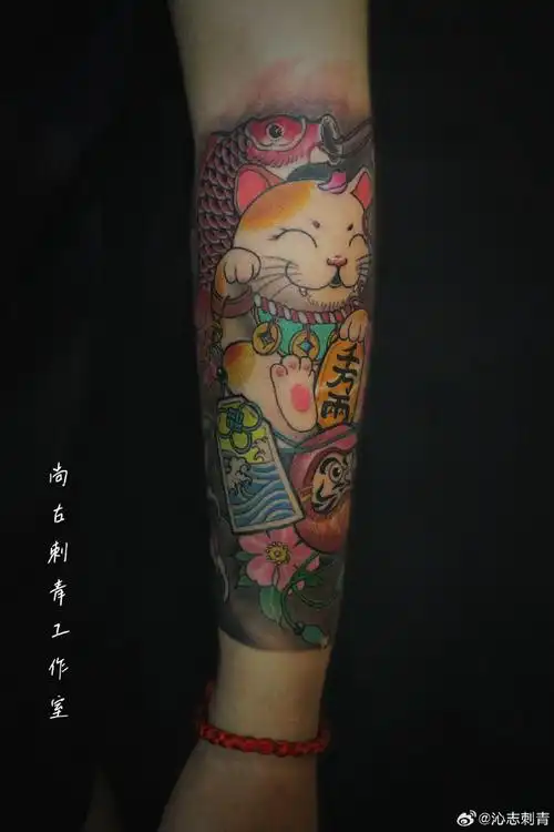 招财猫小臂纹身推荐超话#纹身##盐城纹身##盐城刺青##同城好店推荐