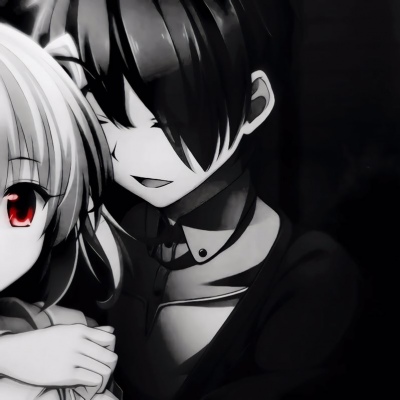 黑白红眼睛动漫情头_情侣头像_我要个性网